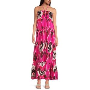 Ro's Garden
Denise Tie Halter Gathered Sleeveless Maxi Dress Sz L NEW